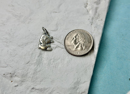12-13x18-20mm Etched Sterling Silver Chinese Zodiac Animals Flat Charm Pendant For Necklaces Antique Charms for Jewelry #10389