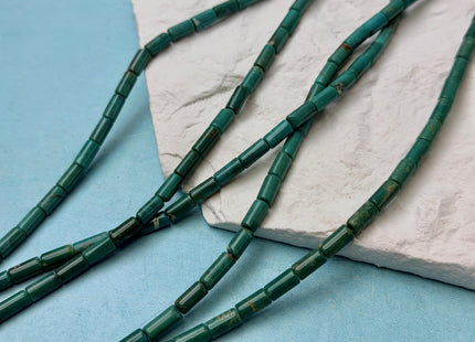 4x8 mm Natural Turquoise Tube Shape Turquoise Gemstone 16 Inches Strand 48 Beads #4862