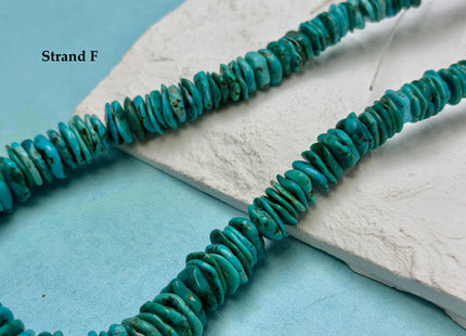 One-Of-A-Kind 7-28mm Natural Turquoise Graduated Rondelle Disc Shape Natural Color Turquoise Gemstones 15.5 Inches Strand #4820