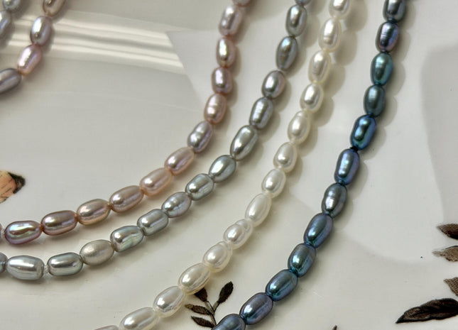 14/15/16/17/18/20 Inches Minimalist Tiny Dainty Rice Pearl Chocker Necklace W/Gold Filled Silver Clasp Gift For Her #NK0007