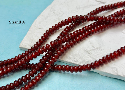 2x4mm 2x5mm 3.5x6mm Natural Carnelian Smooth Rondelle Shape Discs Gemstone Loose Beads 15 Inches Strand #4841
