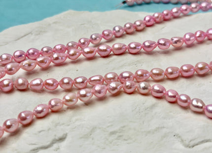 5-6 mm AA Baby Pink High Luster Freshwater Baroque Round Baby Edison Pearl #P3497