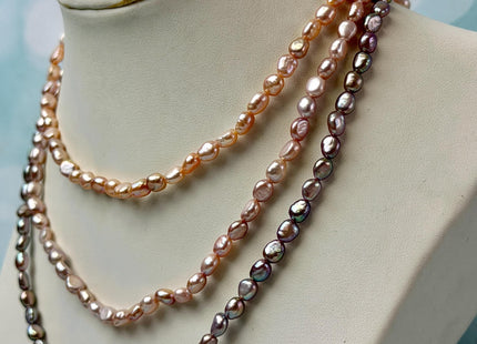 14/15/16/17/18/20 Inches Minimalist Tiny Dainty Rice Nugget Pearl Chocker Necklace W/Gold Filled Silver Clasp Gift For Her #NK0010
