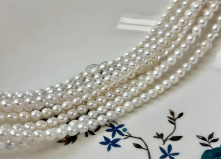 5-5.5 mm AA Natural White High Luster Freshwater Baroque Round Baby Edison Pearl #P3466