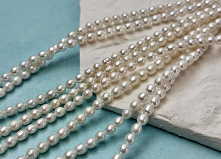 5-5.5 mm AA Natural White High Luster Freshwater Baroque Round Baby Edison Pearl #P3466
