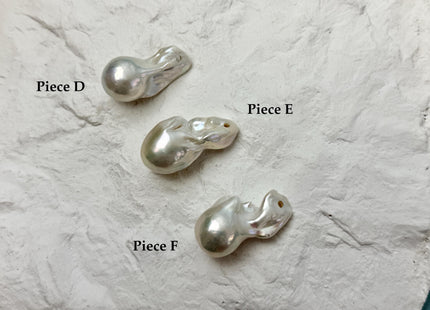 One-Of-A-Kind AAA Rare Natural White Baroque Large 2.2mm Hole Top Drilled Pearl Beads High Luster Jumbo Size Pearl #P3463