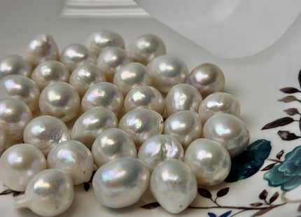 One Piece AAA 10-15 mm Quality Luster Half Drilled Baroque Freshwater Pearl Genuine Natural White Edison Pearls #P3464