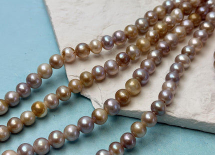 8-9mm AA Half Strand Natural Seaweed Mauve Pink Freshwater Potato Pearls Large 2.2mm Hole Freshwater Beads #P3476