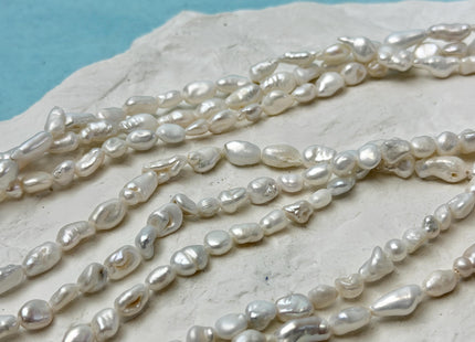 5-6x6-11 mm Natural White Color Keshi Nugget Freshwater Pearl Very Rare Tiny Keshi Rice Nugget Beads #P3480