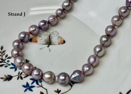 One-Of-A-Kind 9-10 mm AAA Very Rare Natural Dark Mauve Pink Freshwater Edison Baroque Pearls High Luster Purple Edison Beads #P3535
