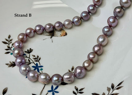 One-Of-A-Kind 9-10 mm AAA Very Rare Natural Dark Mauve Pink Freshwater Edison Baroque Pearls High Luster Purple Edison Beads #P3535