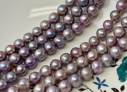 9-10 mm AAA Half Strand Rare Natural Dark Purple Mauve Pink Baroque Pearl Bead Large 2.1mm Hole Edison Baroque Pearls 19-20 Beads #P3542