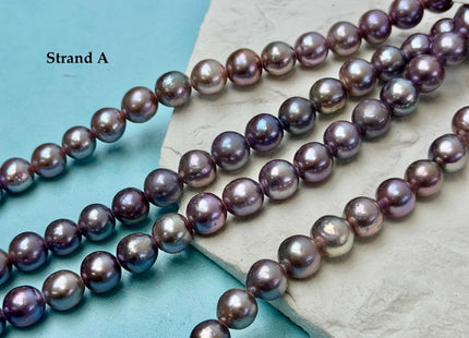9-10 mm AAA Half Strand Rare Natural Dark Purple Mauve Pink Baroque Pearl Bead Large 2.1mm Hole Edison Baroque Pearls 19-20 Beads #P3542