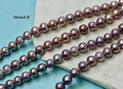 9-10 mm AAA Half Strand Rare Natural Dark Purple Mauve Pink Baroque Pearl Bead Large 2.1mm Hole Edison Baroque Pearls 19-20 Beads #P3542