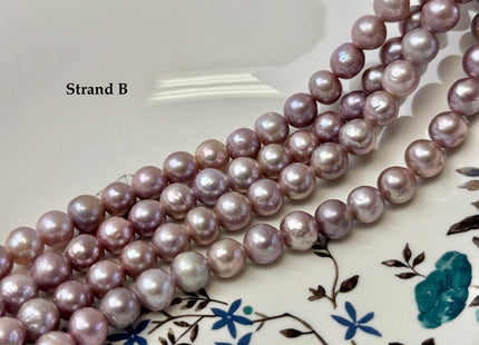 9-10 mm AAA Half Strand Rare Natural Dark Purple Mauve Pink Baroque Pearl Bead Large 2.1mm Hole Edison Baroque Pearls 19-20 Beads #P3543