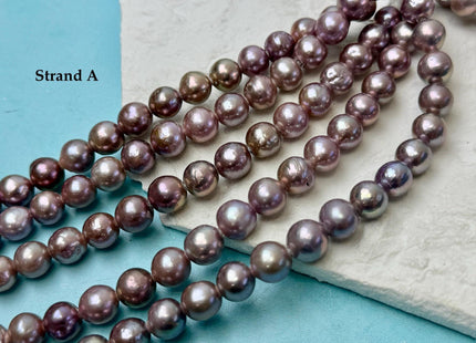 9-10 mm AAA Half Strand Rare Natural Dark Purple Mauve Pink Baroque Pearl Bead Large 2.1mm Hole Edison Baroque Pearls 19-20 Beads #P3543