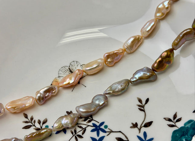 9-10x14-18 mm AA Natural Dark Mauve Pink Biwa Keshi Freshwater Pearls Super High Luster Unique Keshi 23-25 Beads #P3549