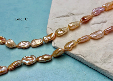 9-10x14-18 mm AA Natural Dark Mauve Pink Biwa Keshi Freshwater Pearls Super High Luster Unique Keshi 23-25 Beads #P3549