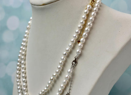 14/15/16/17/18/20 Inches Minimalist Tiny Dainty White Edison Baroque Pearl Chocker Necklace W/Gold Filled Silver Clasp Gift For Her #NK0008