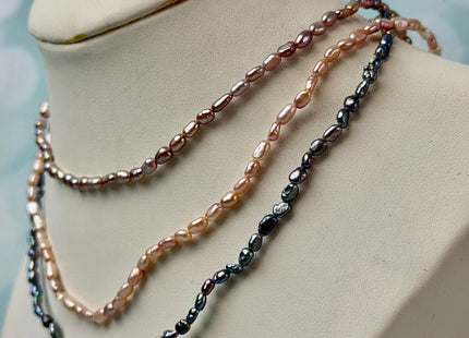 14/15/16/17/18/20 Inches Minimalist Tiny Dainty Rice Nugget Pearl Chocker Necklace W/Gold Filled Silver Clasp Gift For Her #NK0009