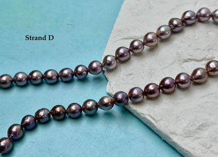 One-Of-A-Kind 8-9 mm AAA Very Rare Natural Golden Mauve Pink Freshwater Edison Baroque Pearls High Luster Purple Edison Beads #P3556