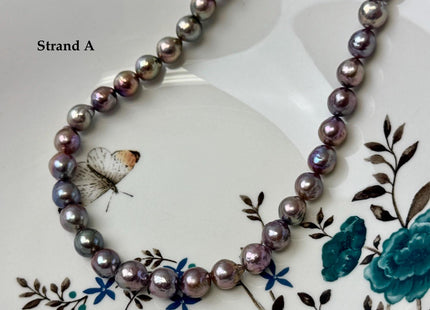 One-Of-A-Kind 8-9 mm AAA Very Rare Natural Golden Mauve Pink Freshwater Edison Baroque Pearls High Luster Purple Edison Beads #P3556
