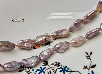 10-12x15-20 mm AA Natural Dark Mauve Pink Biwa Keshi Freshwater Pearls Super High Luster Unique Keshi Beads #P3557