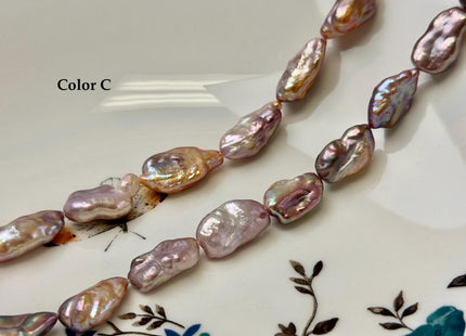10-12x15-20 mm AA Natural Dark Mauve Pink Biwa Keshi Freshwater Pearls Super High Luster Unique Keshi Beads #P3557