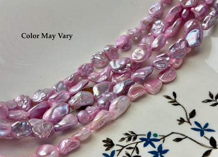 9-10x10-13 mm AAA Baby Pink Lavender Rare Keshi Freshwater Pearls Super High Luster Unique Keshi Beads 15.5 Inch Strand #P3562