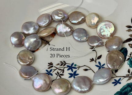 One-Of-A-Kind AAA 13.5-19mm Natural Mauve Pink Color Baroque Coin High Luster Thick Freshwater Pearl #P3576