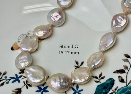One-Of-A-Kind AAA 13.5-19mm Natural Mauve Pink Color Baroque Coin High Luster Thick Freshwater Pearl #P3576