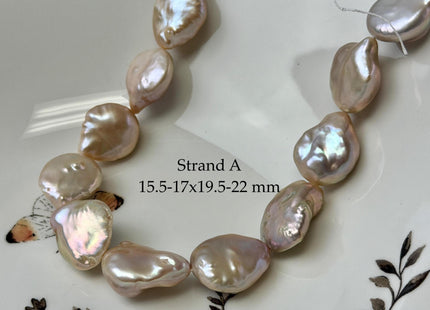 One-Of-A-Kind AA 15-18x16-20mm Natural Mauve Pink Color Baroque Coin Freshwater Pearl #P3578