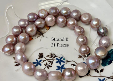 One-Of-A-Kind 11.5-13 mm Natural Mauve Pink Large Baroque Freshwater Pearl #P3577
