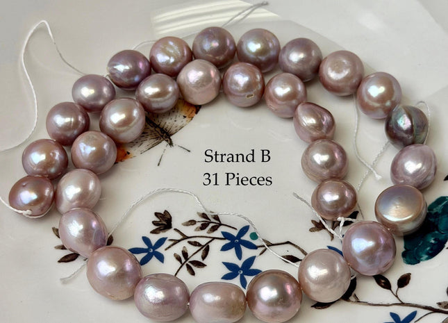One-Of-A-Kind 11.5-13 mm Natural Mauve Pink Large Baroque Freshwater Pearl #P3577