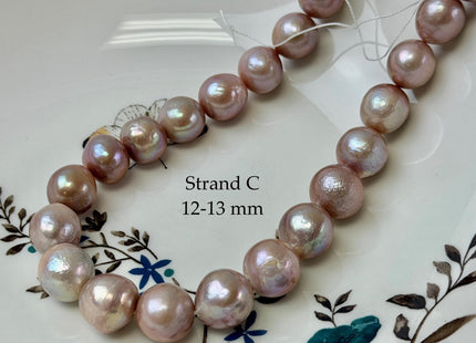One-Of-A-Kind 11.5-13 mm Natural Mauve Pink Large Baroque Freshwater Pearl #P3577