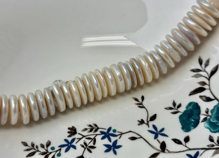 17-20 mm Large Rondelle Natural White Freshwater Coin Pearl Limited Edition Pearl Beads #P3493