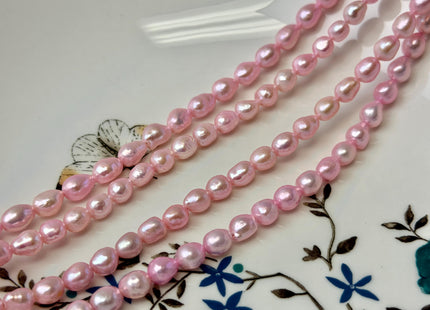 5-6 mm AA Baby Pink High Luster Freshwater Baroque Round Baby Edison Pearl #P3497