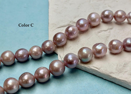 12-14 mm AA Very Rare Natural Mauve Pink Freshwater Edison Baroque Pearls High Luster Large 2.1mm Hole Beads #P3569