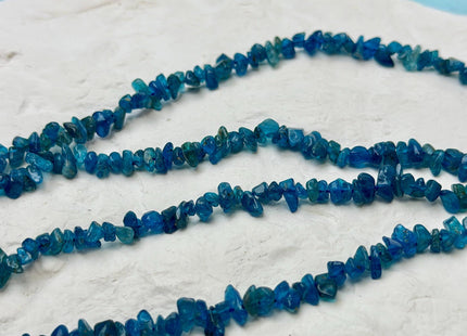 5-7 mm Aquamarine or Apatite Gemstone Irregular Chips Nugget Beads 15 Inches #4865
