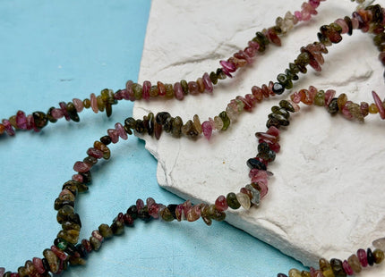 5-10 mm Tourmaline Gemstone Irregular Chips Nugget Beads 36 Inches #4867