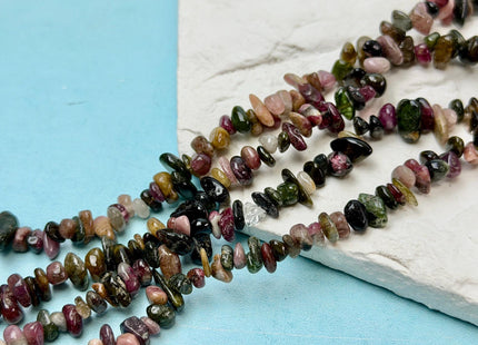 5-10 mm Tourmaline Gemstone Irregular Chips Nugget Beads 36 Inches #4867