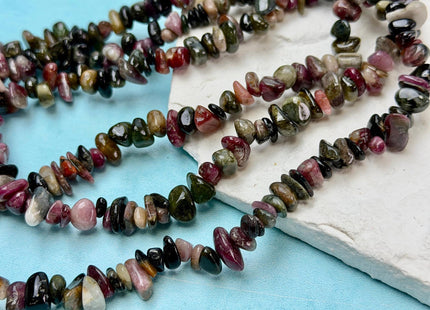 5-10 mm Tourmaline Gemstone Irregular Chips Nugget Beads 36 Inches #4867