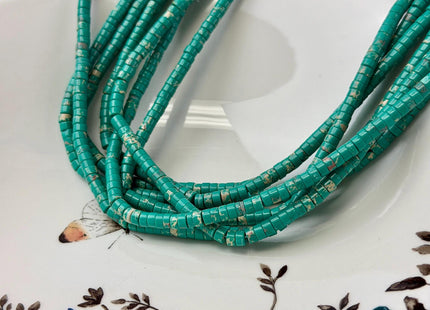 2x4mm Green Color Impression Jasper Heishi Rondelle Shape Genuine Natural Sea Sediment Jasper Discs Gemstone Beads 15.5 Inches Strand #3108