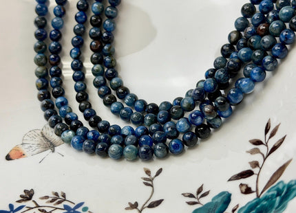 6mm 8mm Smooth Round Blue Brown Kyanite Gemstone Beads 15 Inches #4874