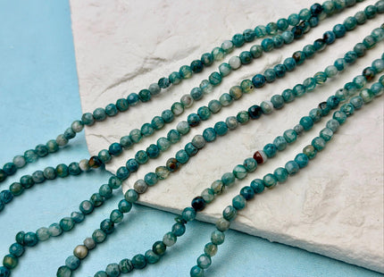 4mm Faceted Round Multi Blue White Agate Gemstone Beads 15 Inch Strand #4877