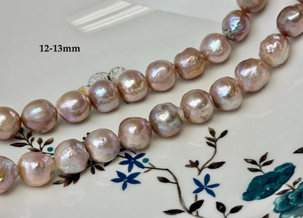 9-13 mm AAA Natural Mauve Pink Color Edison Baroque Freshwater Pearl Beads High Quality Mauve Color Edison Baroque Pearls #1570
