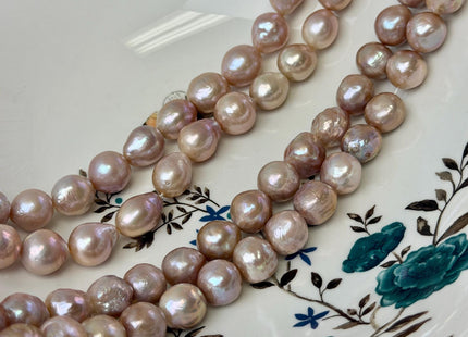 9-13 mm AAA Natural Mauve Pink Color Edison Baroque Freshwater Pearl Beads High Quality Mauve Color Edison Baroque Pearls #1570