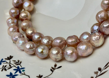 9-13 mm AAA Natural Mauve Pink Color Edison Baroque Freshwater Pearl Beads High Quality Mauve Color Edison Baroque Pearls #1570
