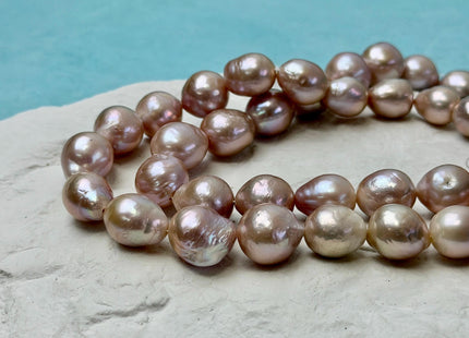 9-13 mm AAA Natural Mauve Pink Color Edison Baroque Freshwater Pearl Beads High Quality Mauve Color Edison Baroque Pearls #1570