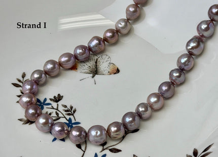 One-Of-A-Kind 9-10 mm AAA Very Rare Natural Dark Mauve Pink Freshwater Edison Baroque Pearls High Luster Purple Edison Beads #P3535